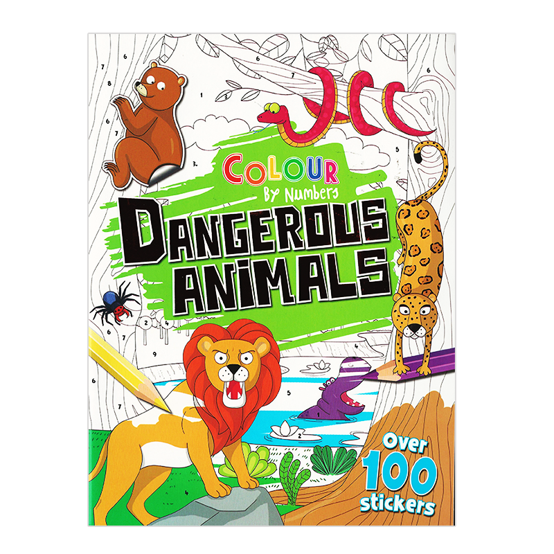 Learning is Fun. COLOR BY NUMBERS DANGEROUS ANIMALS