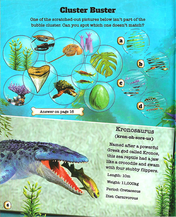 Learning is Fun. DINOSAURS STICKER AND ACTIVITY-UNDERWATER