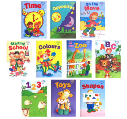 Picture of TARANTULA EARLY LEARNERS SET OF 10 (123,ABC,COLORS,ON THE MOVE,OPPOSITES,STARTIGN SCHOOL,SHAPES,TIME,TOYS,AT THE ZOO)