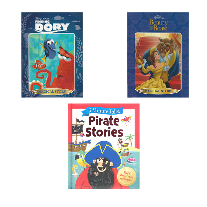 Picture of SET OF 3-5 MINUTE TALES-PIRATE STORIES & DISNEY HB MAGICAL STORY-BEAUTY & THE BEAST & FINDING DORY